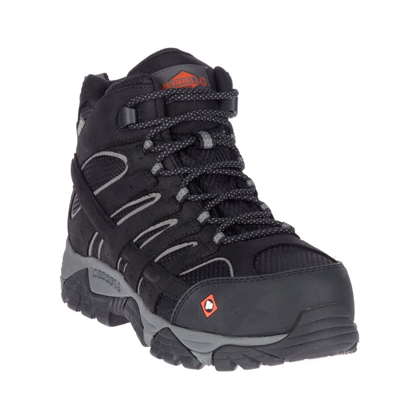 Bottes de Securite Merrell Moab Vertex Mid Waterproof Comp Toe Noir Homme | H.M.EJHR